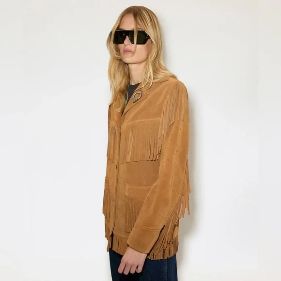 🌵CRIPPLE CREEK🌵WHISKEY FRINGE SUEDED LEATHER JACKET🌵 - Picture 8 of 12